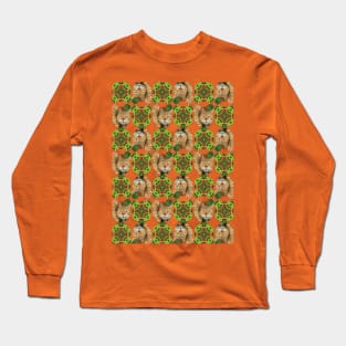 Canna flower patterns that resemble cat eyes. Long Sleeve T-Shirt